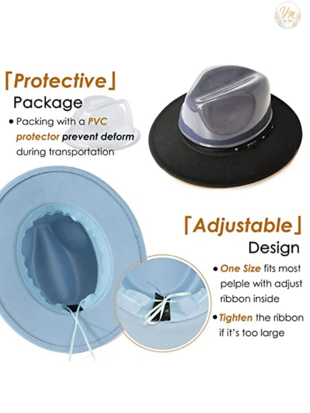 Lisianthus Fedora Hat for Women Belt Buckle Trilby Felt Jazz Hat
